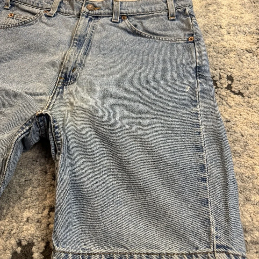 Vintage Levi's 505 Regular Fit Denim Shorts Men's Size 33 Light Wash Made in USA